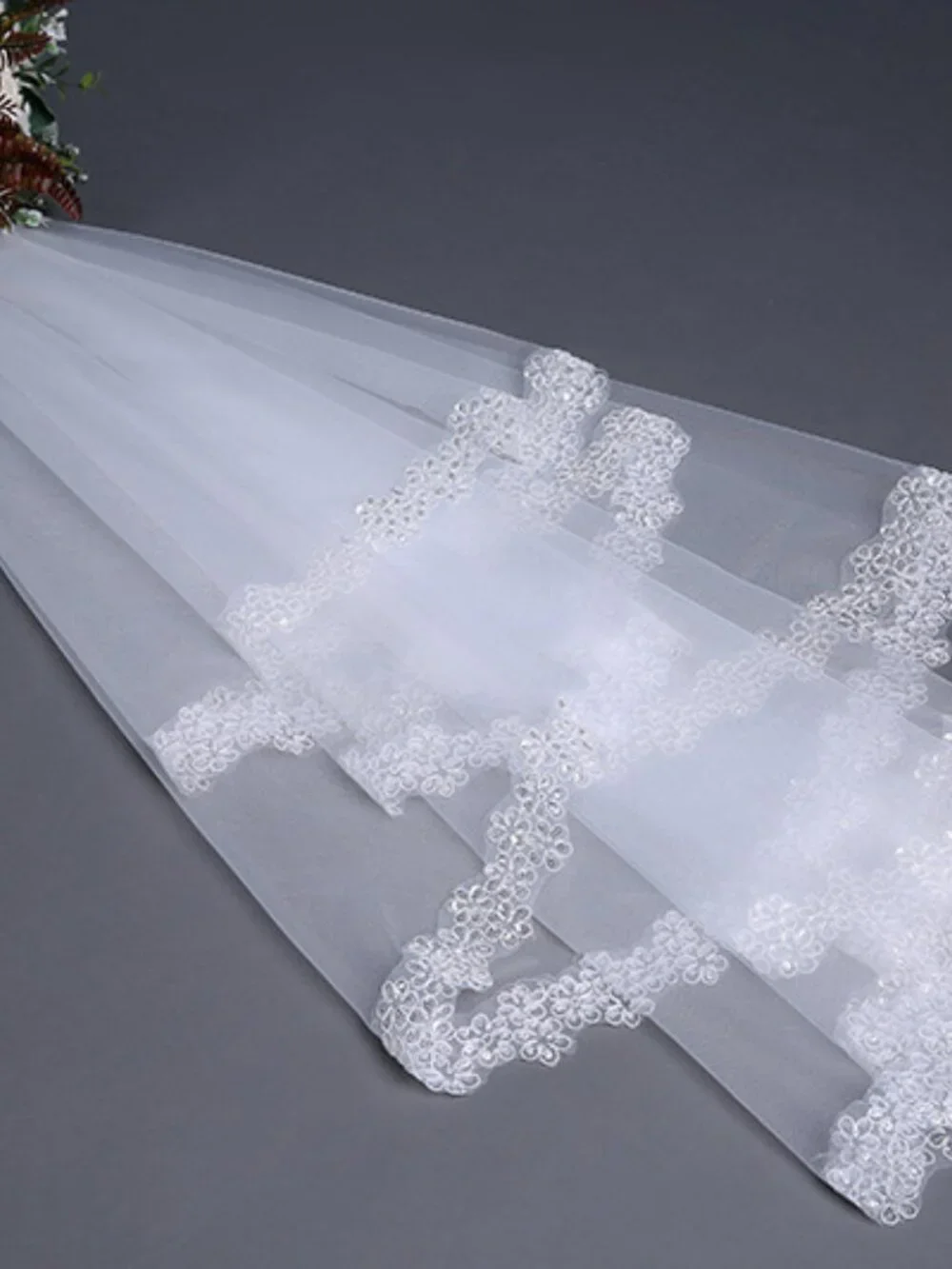 1.5m 1-Tier Waltz Length Simple Bridal Veil